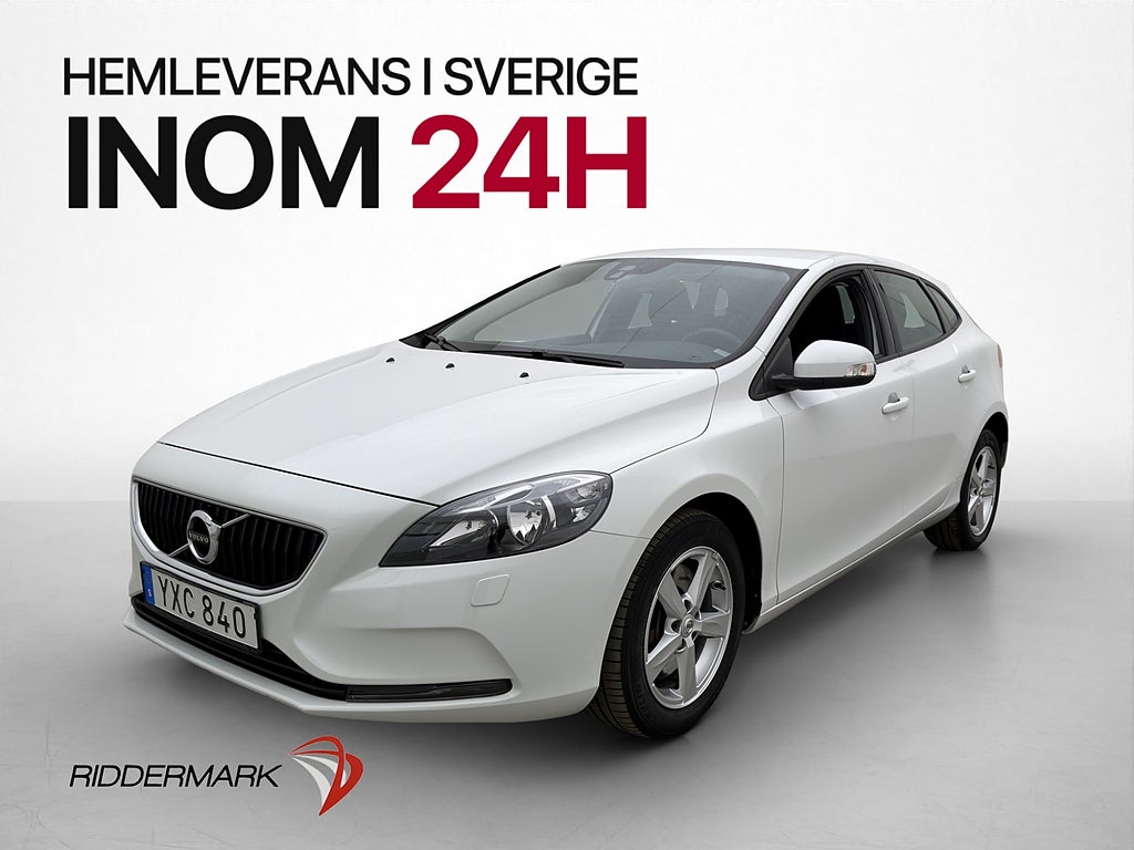 Volvo V40 T3 152hk Kinetic 2-brukare P-Sensorer Farthållare
