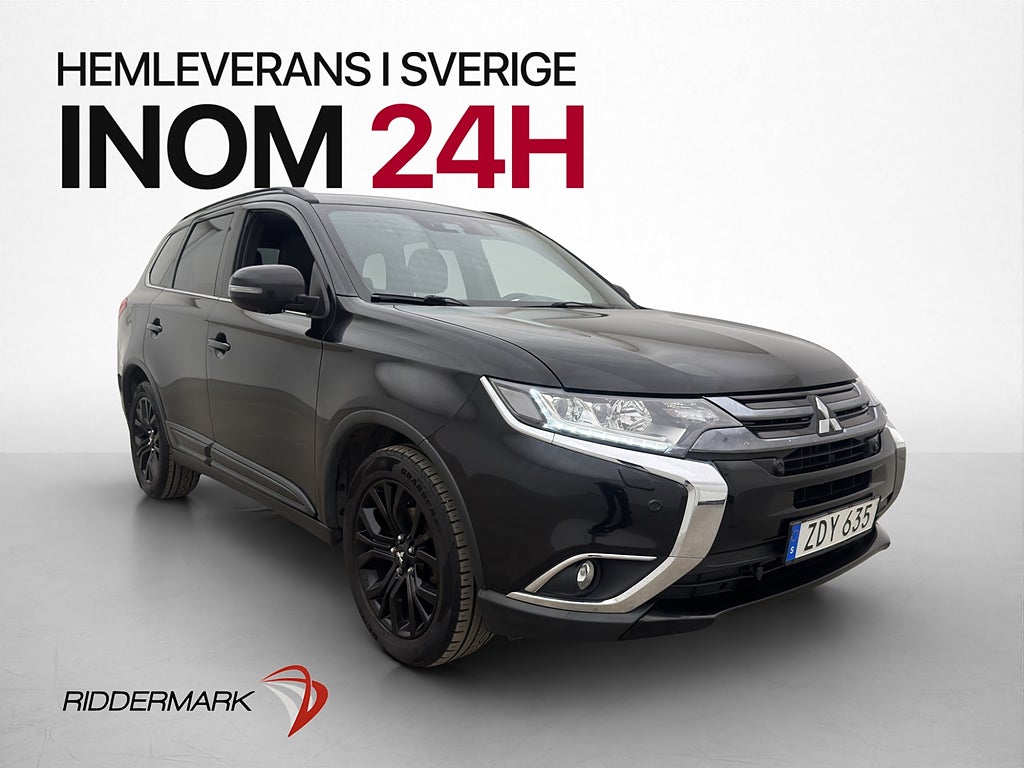 Mitsubishi Outlander 4WD Onyx 7 Sits M&K-Värm T-Lucka Läder