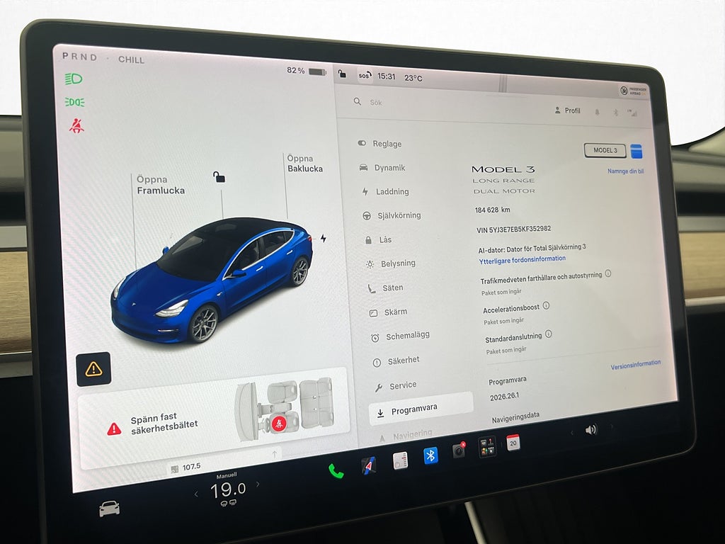 Tesla Model 3 Long Range AWD, 440hk, 2019