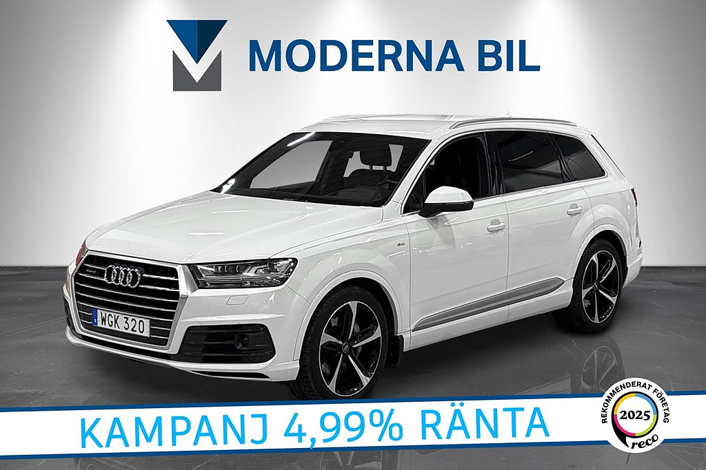 Audi Q7 3.0 TDI S-Line 21" HuD Adaptiv Luftfjädring Värmare 