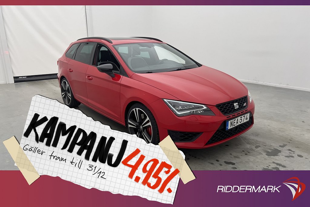 Seat Leon Cupra ST TSI 290hk DCC Panorama CarPla 4,95% Ränta