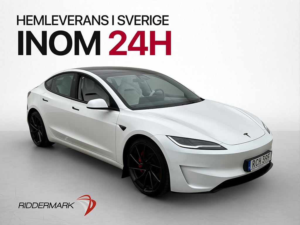 Tesla Model 3 Performance AWD Ljus-Interiör MOMS Skärm-Bak