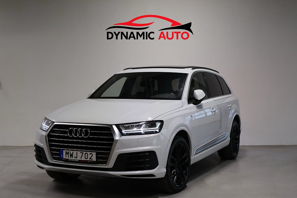 Audi Q7 3.0 TDI Quattro S Line, Pano/7sits/Drag/Värmare-Cockpit