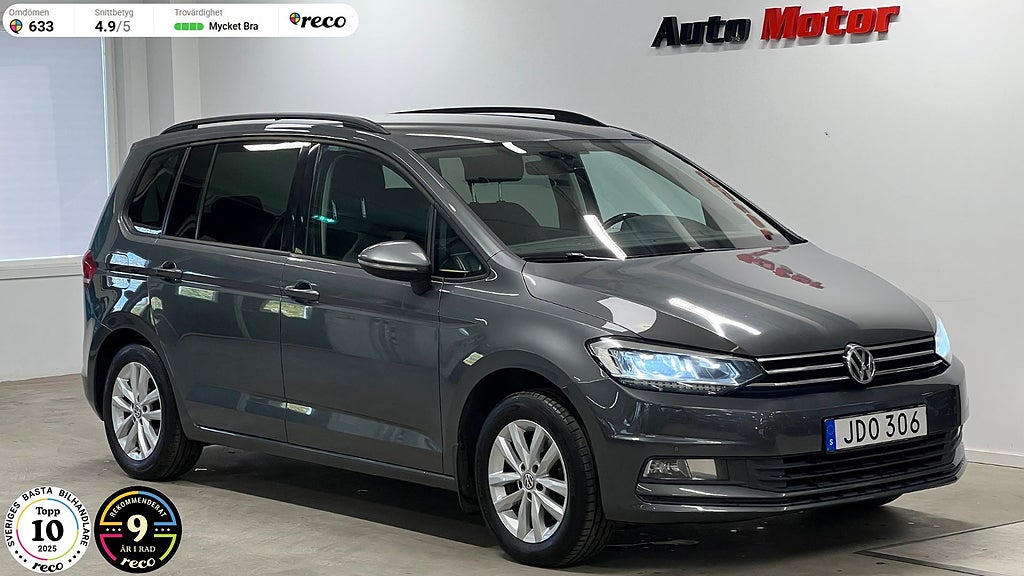 Volkswagen Touran 7-sits 1.4 TSI Automat 150hk Värmare/Drag