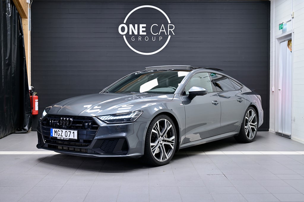 Audi A7 55 TFSI quattro V6 S Line Taklucka 360 Adaptiv 340hk