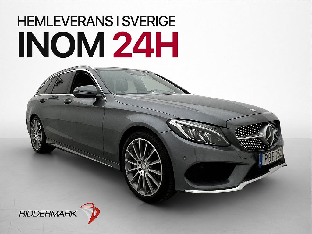 Mercedes-Benz C 220d AMG Drag Värm Pano Burm 360° Skinn Navi