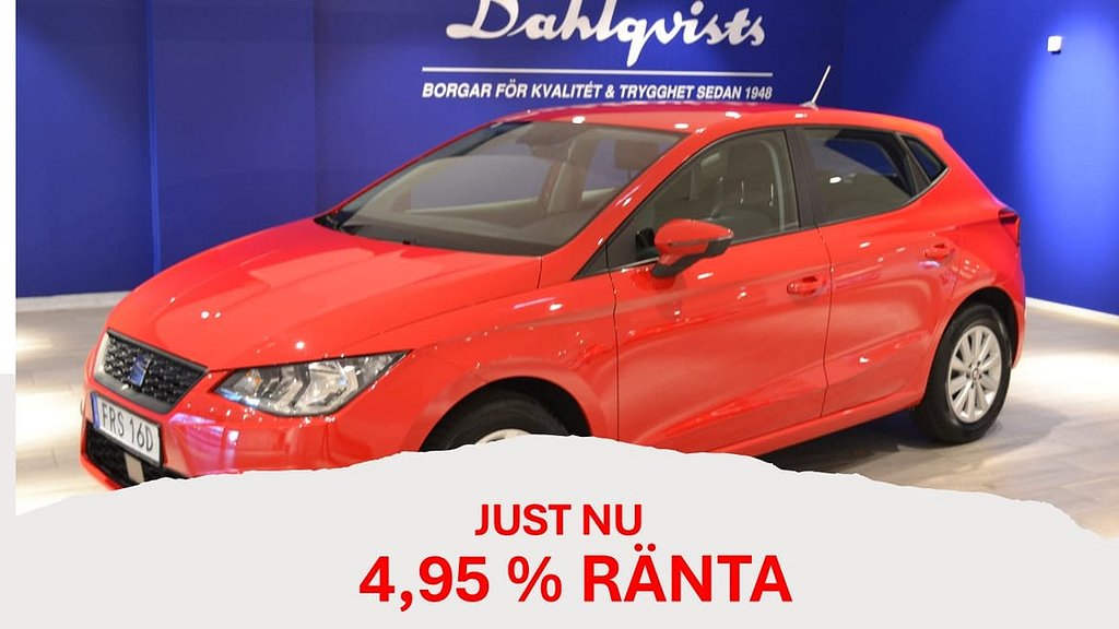 Seat Ibiza (NU 4,95 % RÄNTA) 1,0 TSI 95hk Style Chrome Farthållare V-hjul