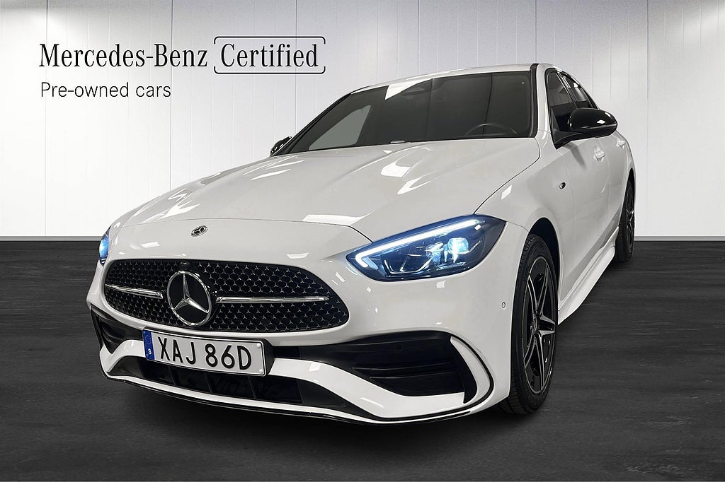 Mercedes-Benz C300 e 300 e AMG Nightpack Kamera Läder Burmester