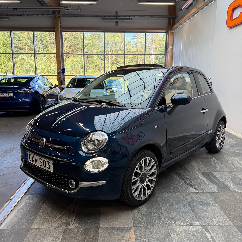 Fiat 500C 1.2 8V Lounge Navi Läder PDC Bak