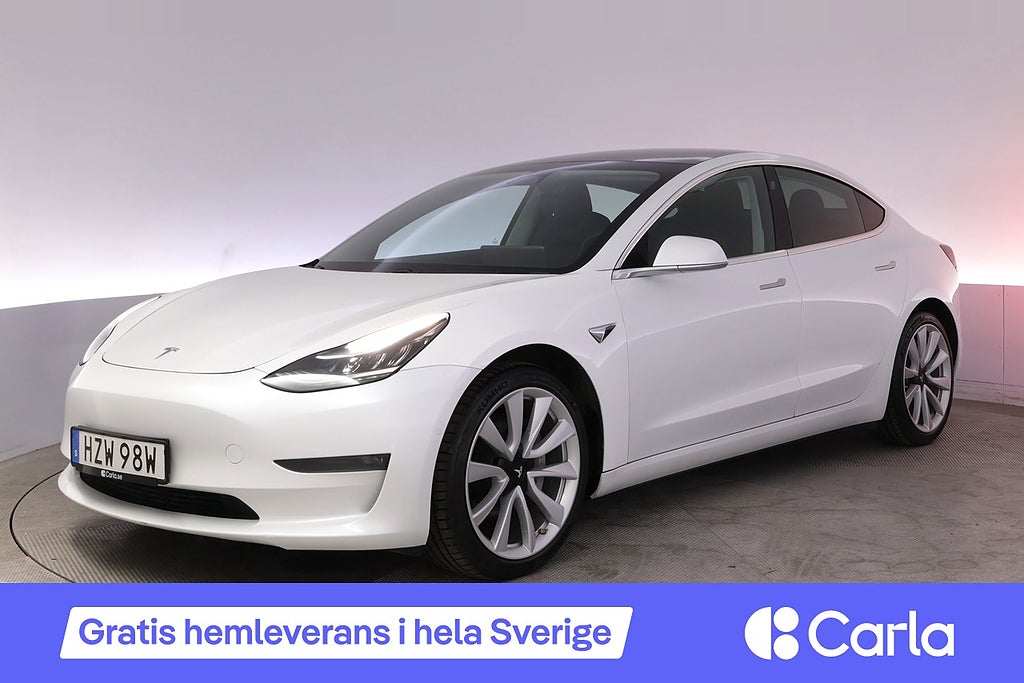 Tesla Model 3 Long Range AWD Uppg. Autop. Pano 19" Acc.Boost