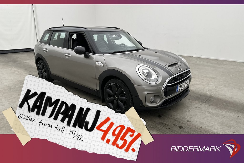 MINI Clubman S 192hk Keyless Halvskinn Låg-Ska 4,95% Ränta