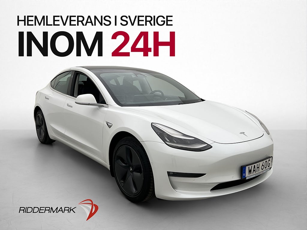 Tesla Model 3 Long Range AWD Autopilot SV-Såld Panorama