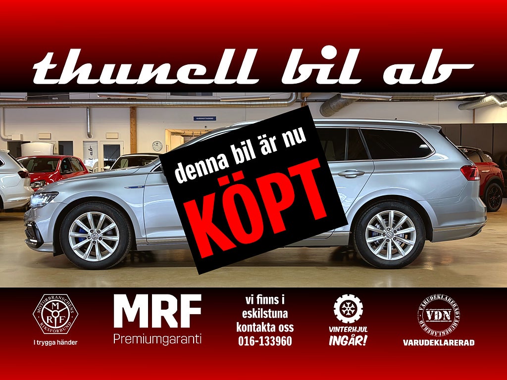 Volkswagen Passat SC Kombi 1.4 TSI PHEV DSG GTE 218HK-VHJUL-DRAG-SOH 93%