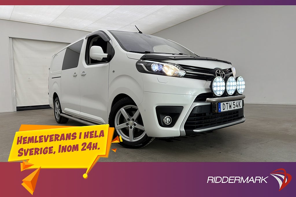 Toyota ProAce CrewVan L3 177hk Värm CARPLAY Drag Kamera Moms