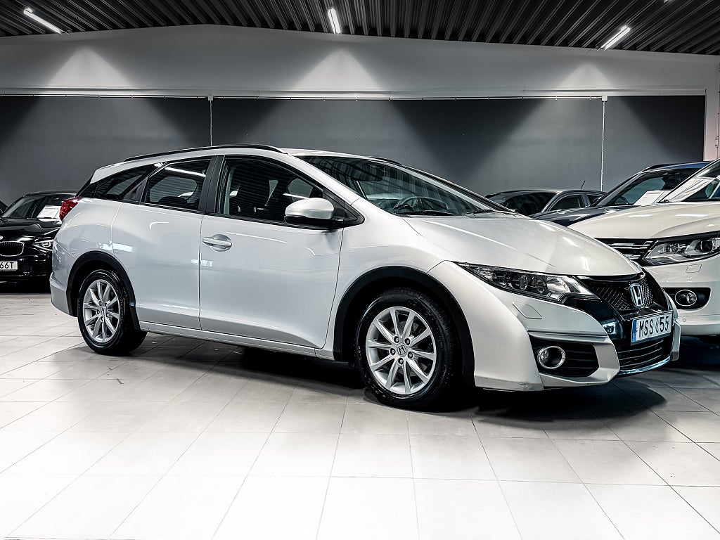 Honda Civic Tourer 1.6 i-DTEC Sport Kamera Drag BT 2 Ägare 