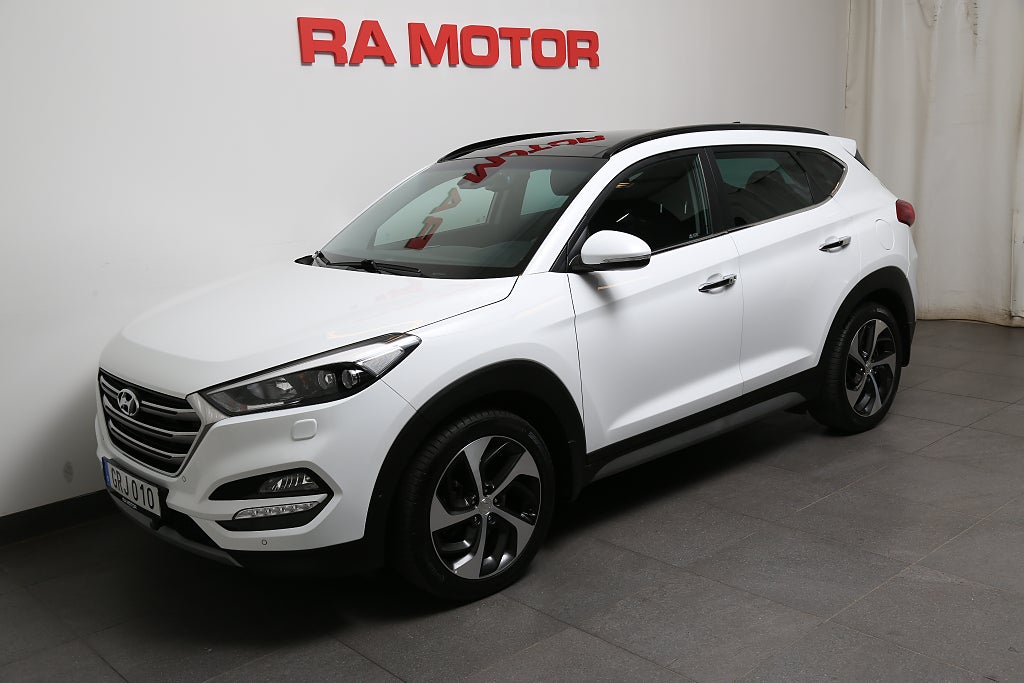 Hyundai Tucson 1,6 T-GDI Premium AWD Aut Pano Skinn 1ägare Motorv Drag 2018