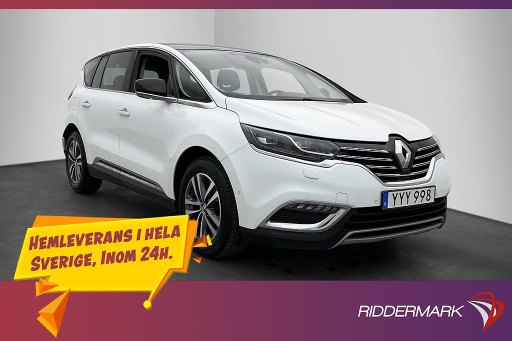 Renault Espace 1.6 160hk 7-Sits Pano HUD Kamera Navi Drag