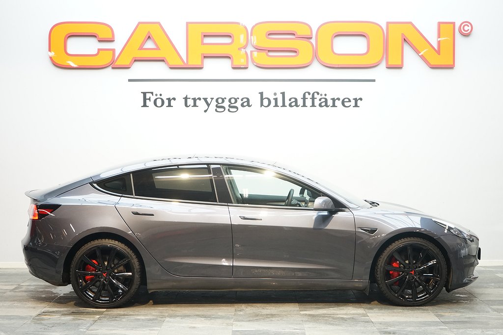Tesla Model 3 4,95%Performance 513HK AWD Svenksåld Utökad AP Panorama