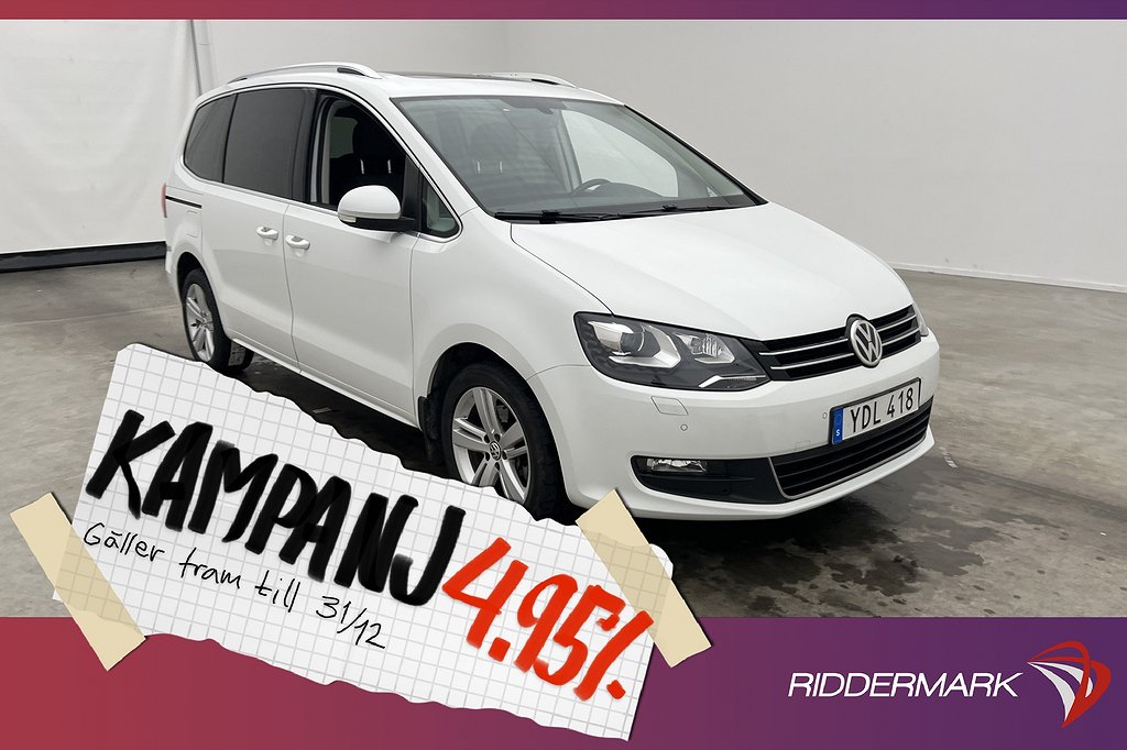 Volkswagen Sharan 4M 150hk 7-Sits Värmare Pano 4,95% Ränta