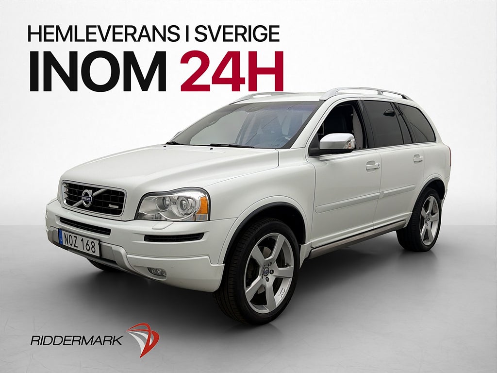 Volvo XC90 D5 AWD 200hk R-Design 7-sits VOC Dragkrok Skinn