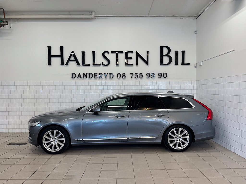 Volvo V90 D5 AWD Aut Inscription Drag Skinn Panorama Svensksåld