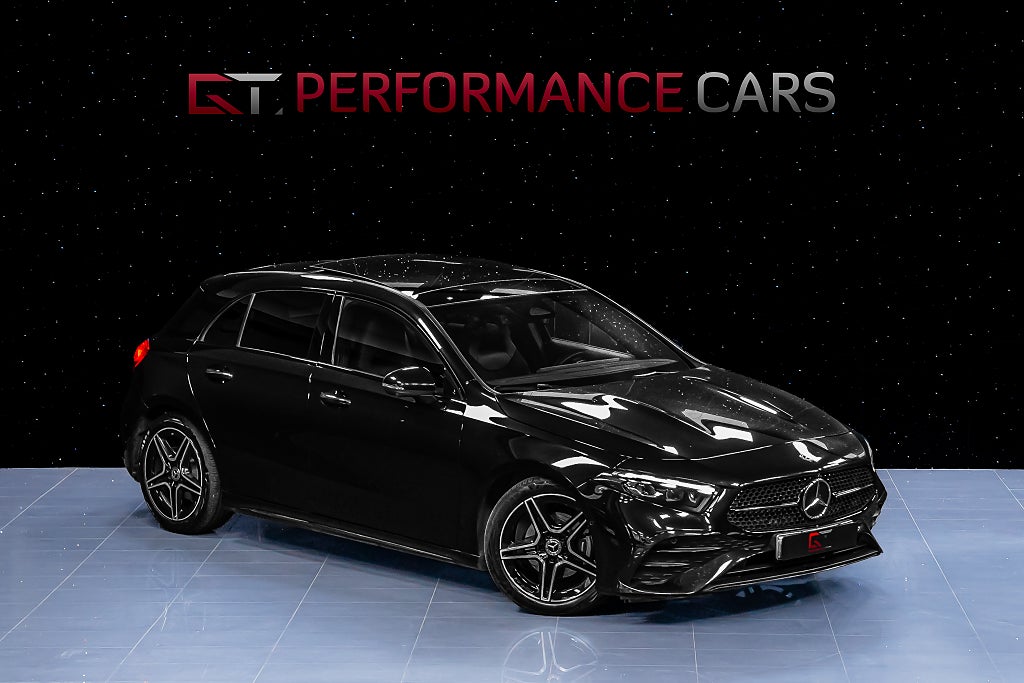 Mercedes-Benz A200 AMG FACELIFT Pano Drag ACC Elstolar Minne 360° Matrix