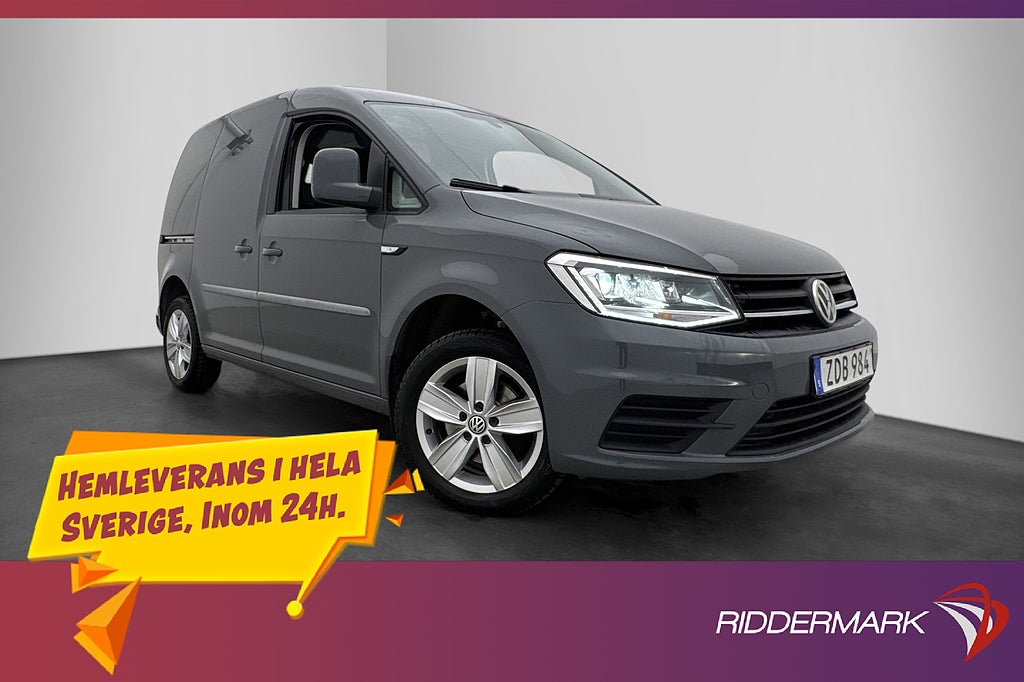 Volkswagen Caddy 2.0TDI Fjärr-Värmare Dragkrok Farthållare