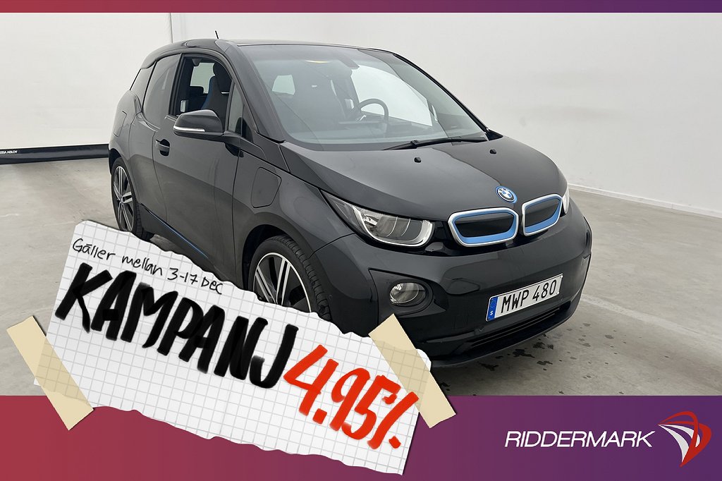 BMW i3 60 Ah REX 170hk Comfort Taklucka H/K 4,95% Ränta