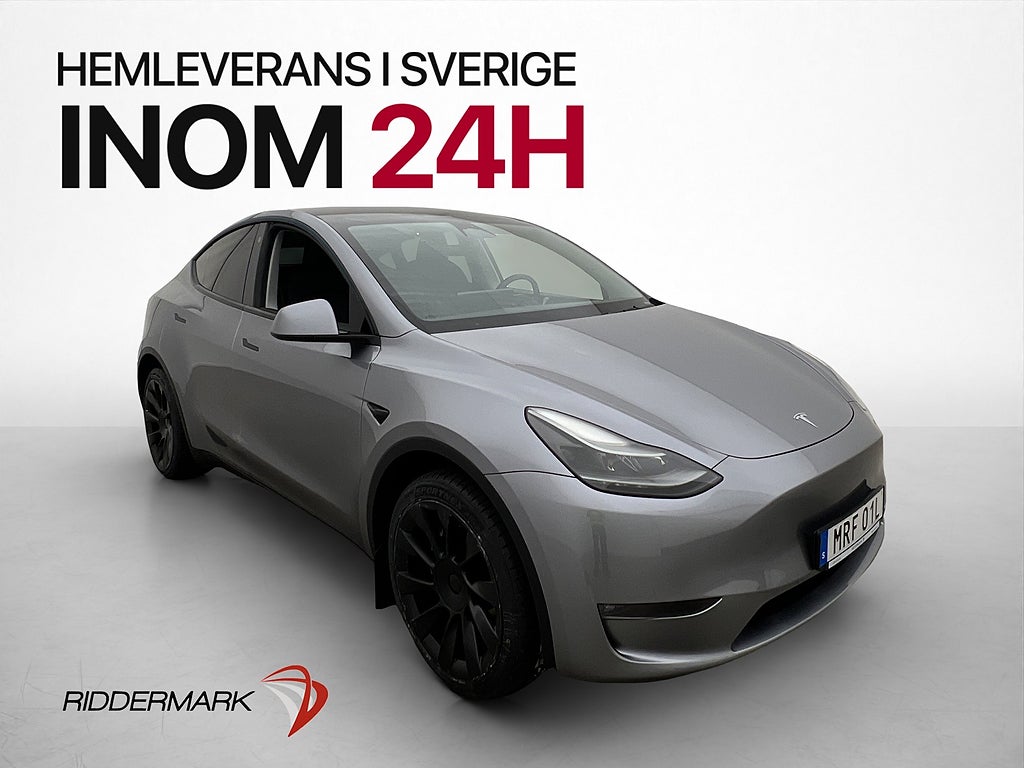 Tesla Model Y Long Range AWD Drag Värmepump Svensksåld