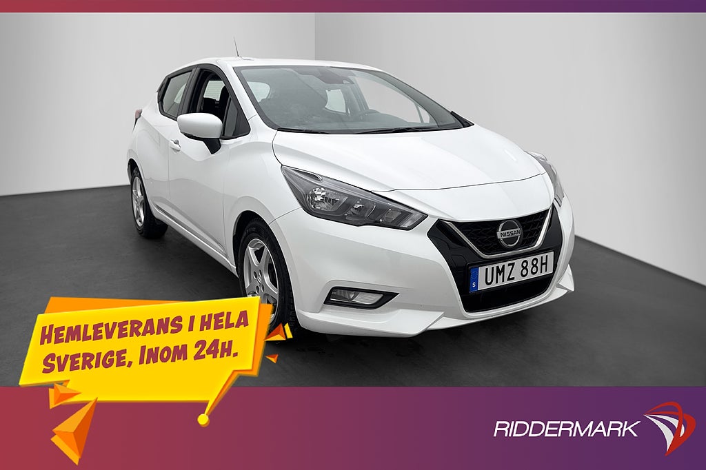 Nissan Micra 1.0 IG-T XTRONIC-CVT 92hk Bluetooth Sensorer