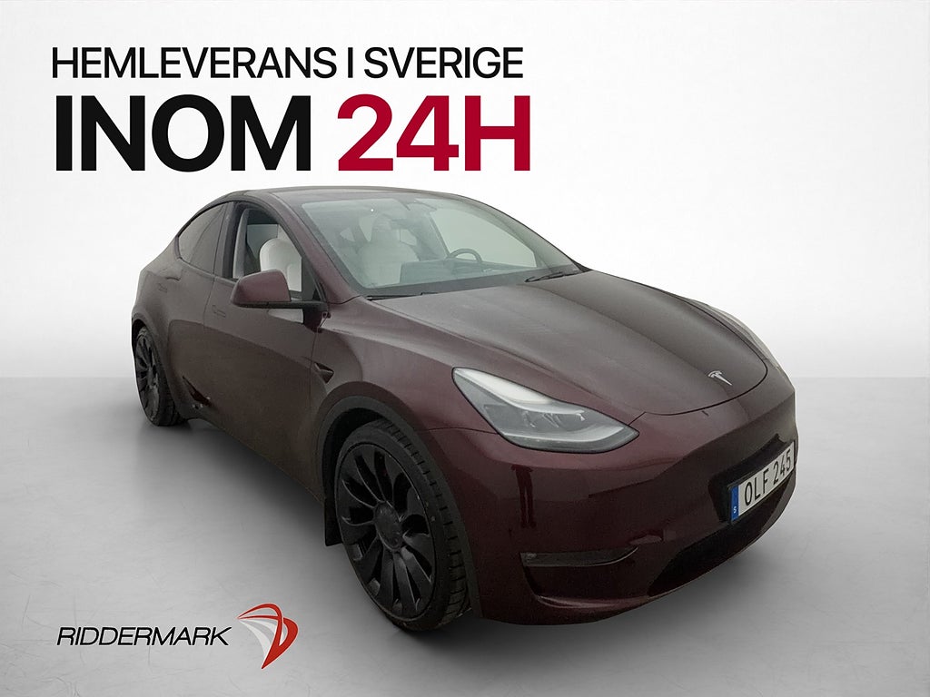 Tesla Model Y Performance Pano Kamera Värmepump Drag MOMS
