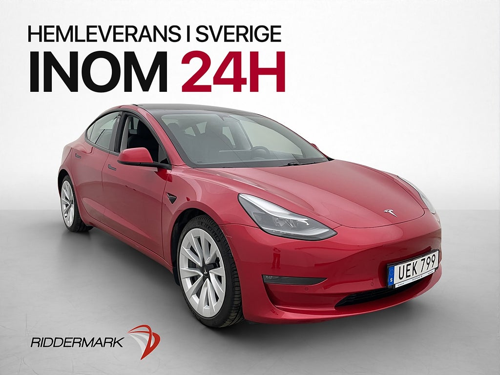 Tesla Model 3 Long Range AWD Svensksåld Värmepump Rattvärme