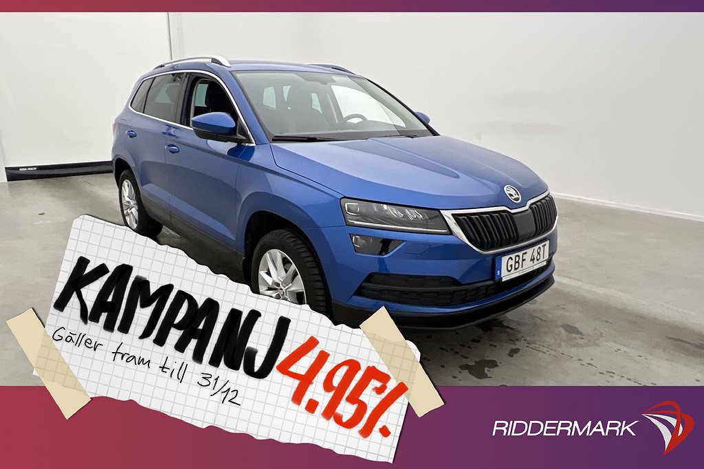 Skoda Karoq TSI 115hk Business M&K-Värm Kamera 4,95% Ränta