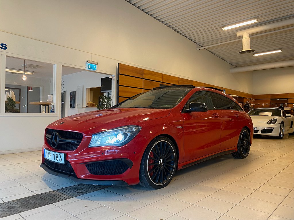 Mercedes-Benz AMG CLA 45 4MShooting Brake 381HK Pano Sv-såld