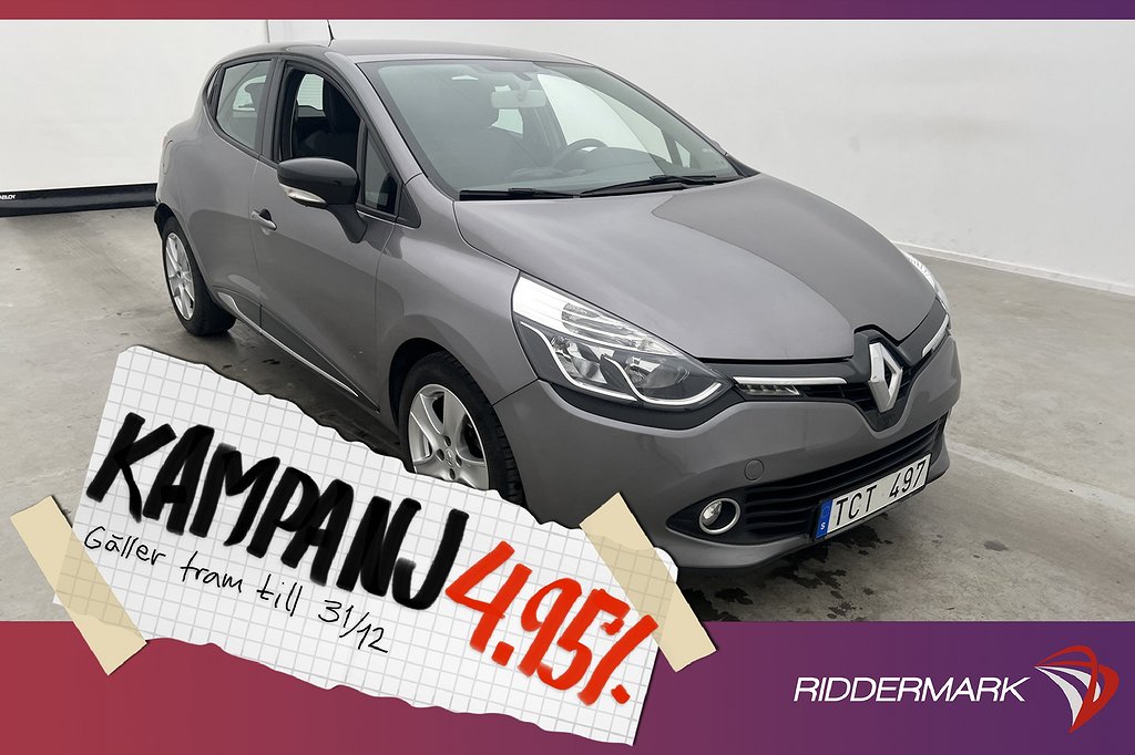 Renault Clio 1.2 Manuell 73hk Navi Farthållare 4,95% Ränta