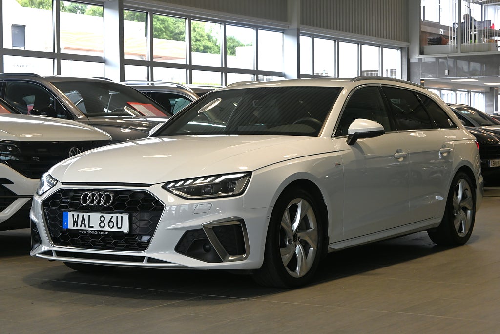 Audi A4 Avant 40 TFSI Q MHEV 204hk S Line Matrix Drag Värmare