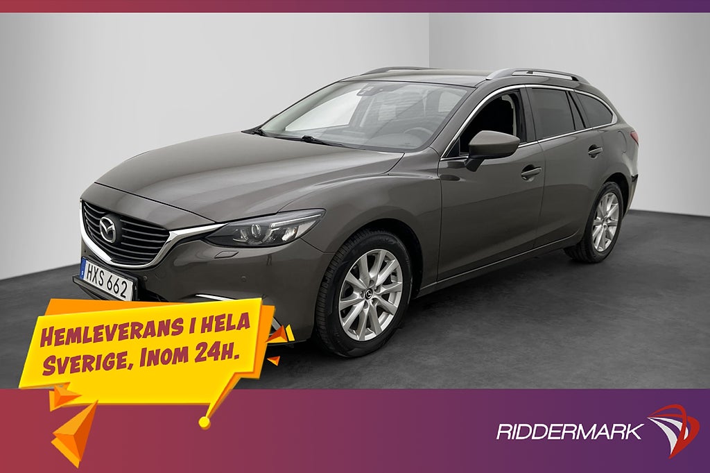 Mazda 6 Wagon AWD 150hk Vision Dragkrok Sensorer Farthållare