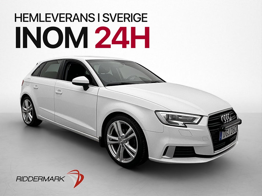 Audi A3 SB 35 TFSI 150hk Adaptiv fart Bluetooth 0,52L/mil
