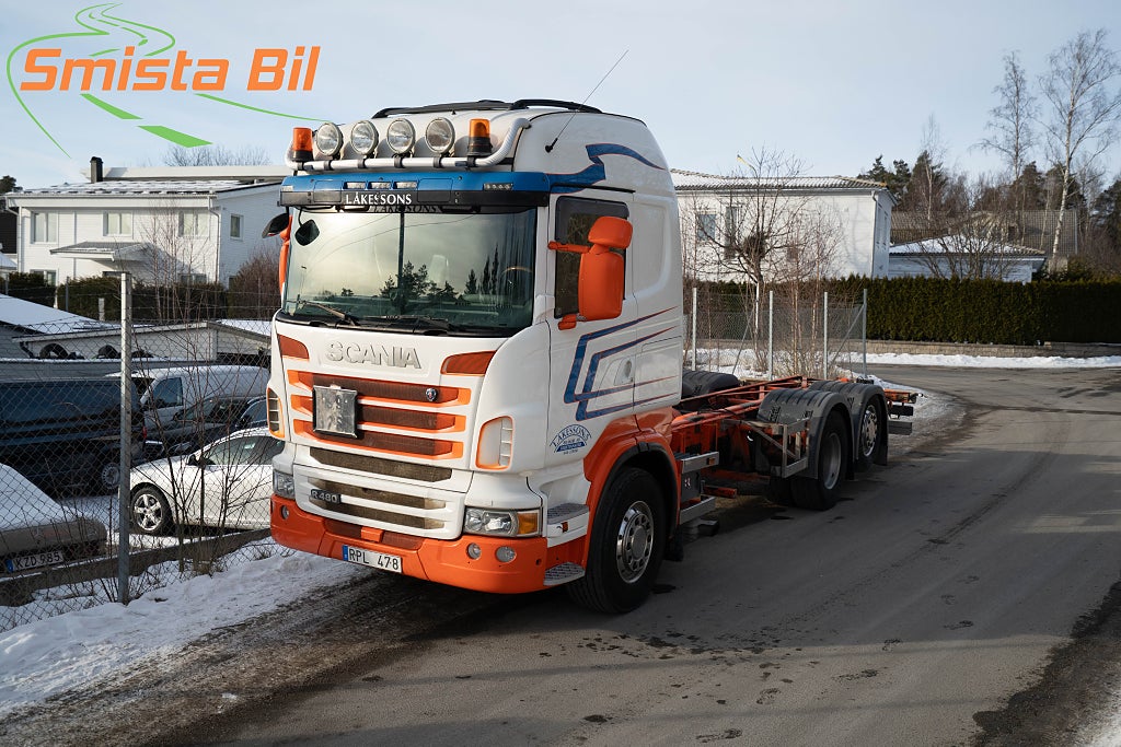 Scania R 480 6x2 Chassi Bakaxelstyrning LÄDER VBG SV-Såld VÄLSKÖTT 