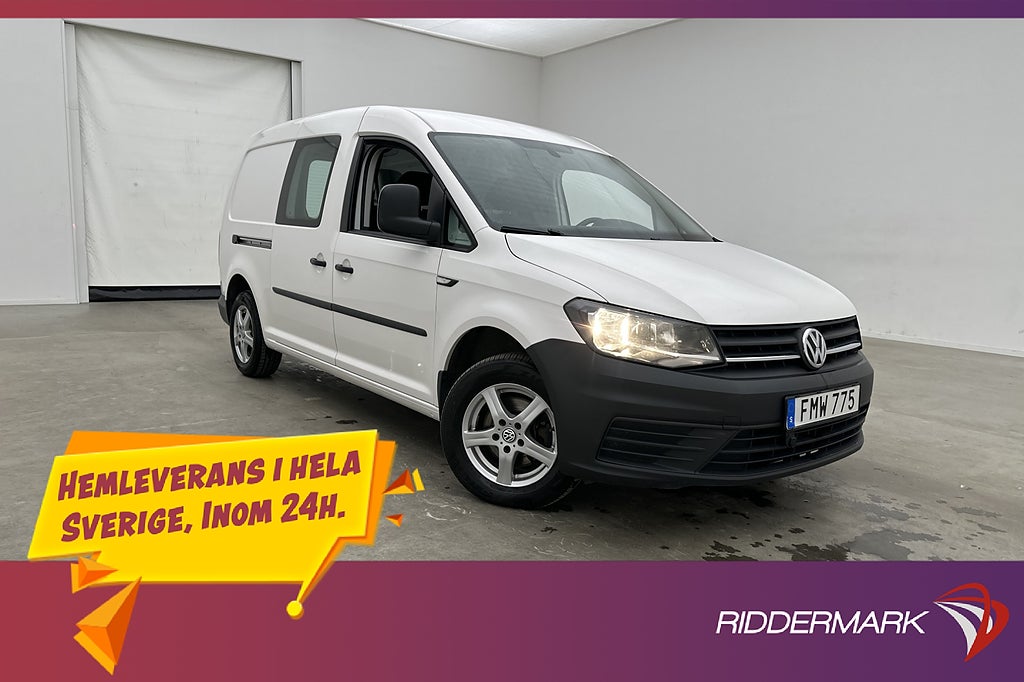 Volkswagen Caddy Maxi 2.0TDi Fjärr-Värmare Farthållare Moms