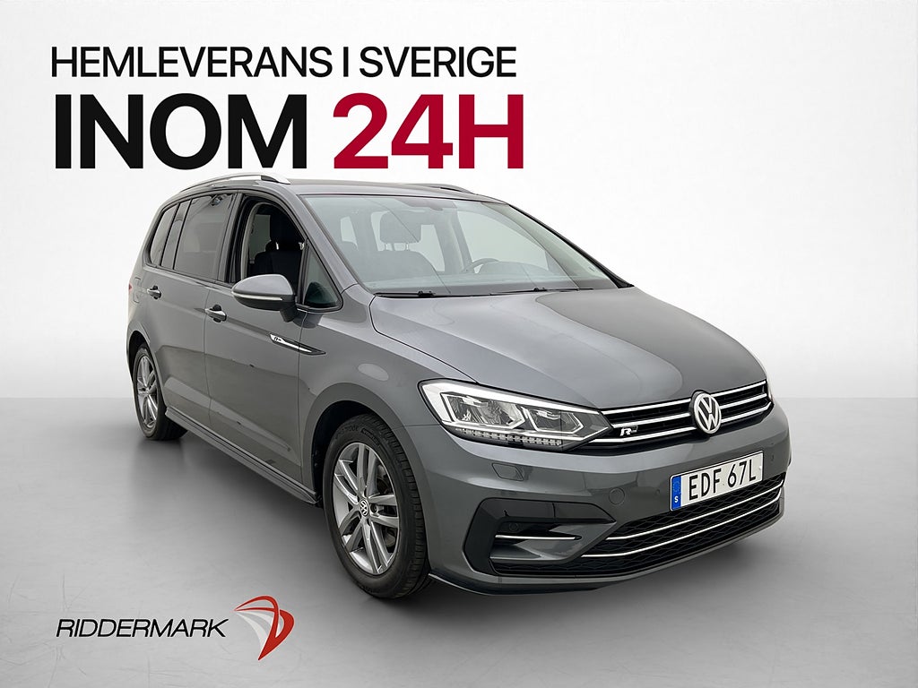 Volkswagen Touran TSI 150hk R-Line 7-Sits Värm Kamera Drag