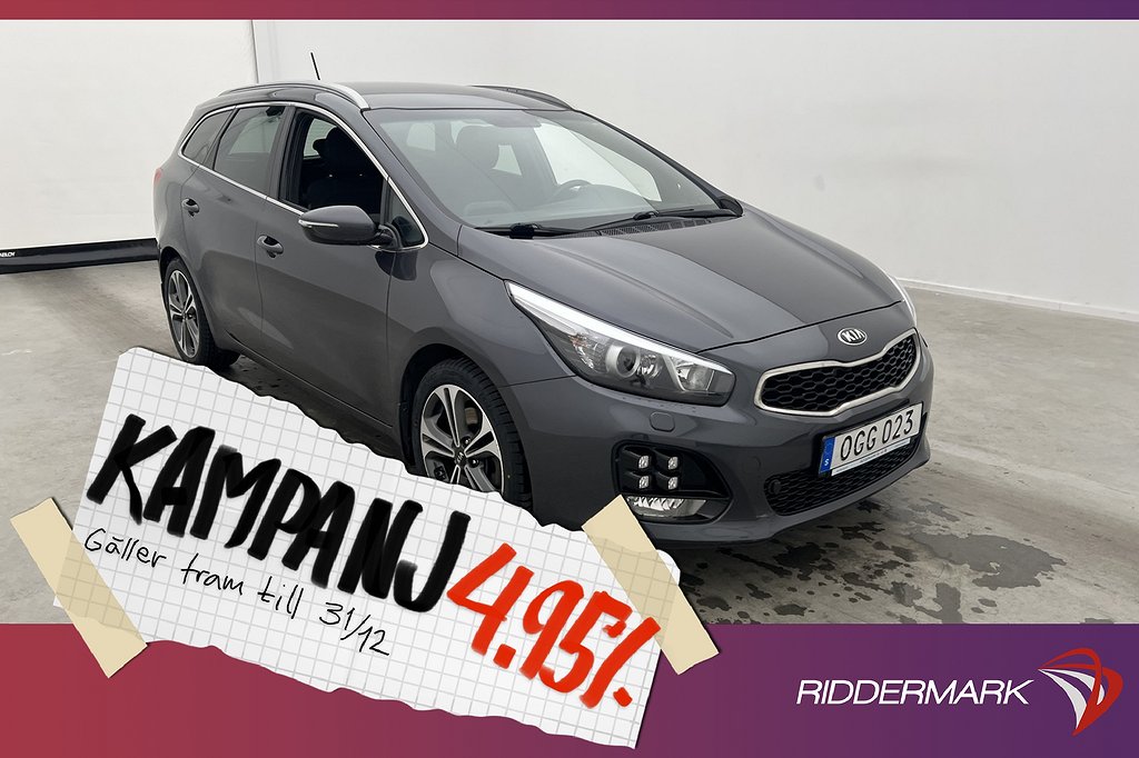 Kia Cee´d CRDi 136hk GT-Line Kamera Värmare Navi 4,95% Ränta