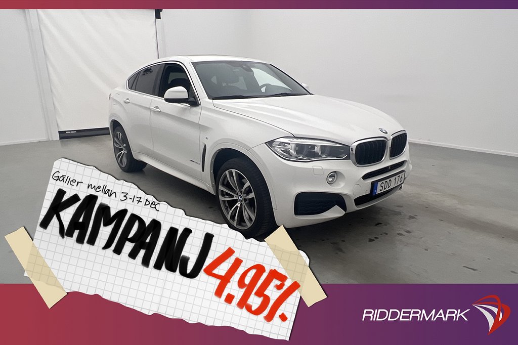 BMW X6 xDrive30d 258hk M Sport Panorama D-V 4,95% Ränta