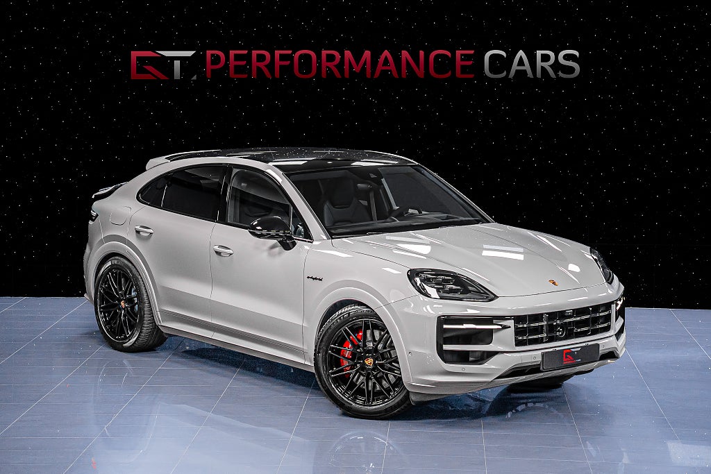 Porsche Cayenne S E-Hyb Coupé BLACK EDITION MOMS Sp-Design 21" HD 18-vägs Pano 