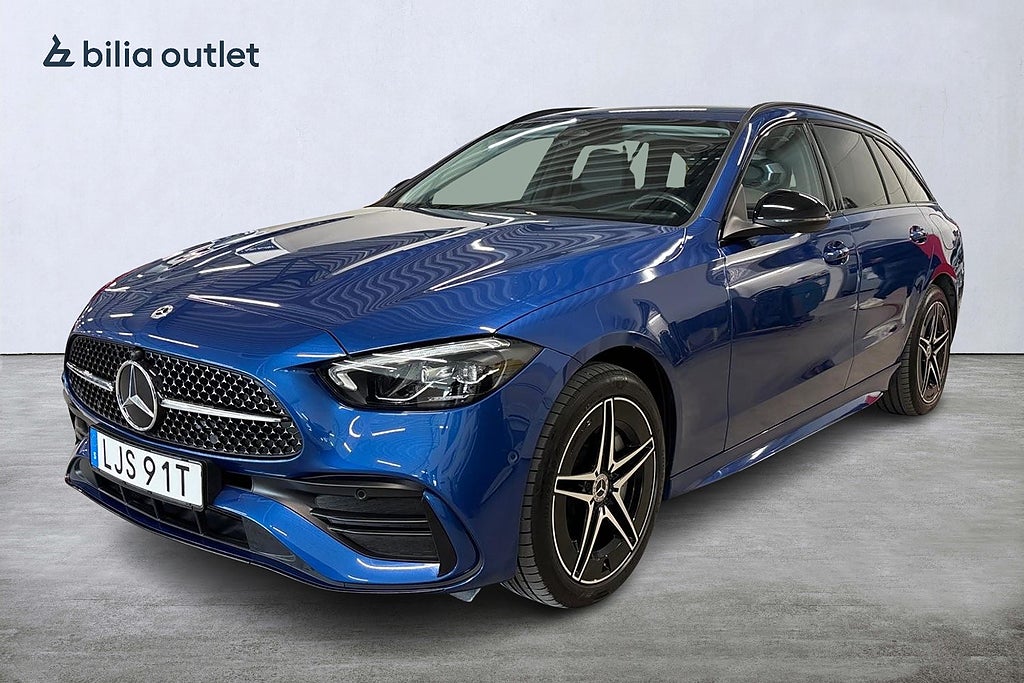 Mercedes-Benz C 300 T e 9G-Tronic AMG Line Nyservad B-kam Dragkrok Navi