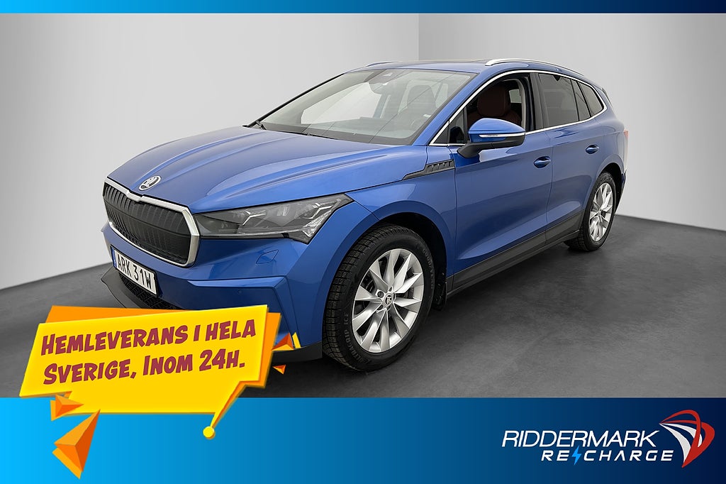 Skoda Enyaq 80 Värmare Panorama Skinn Drag Kamera Rattvärm