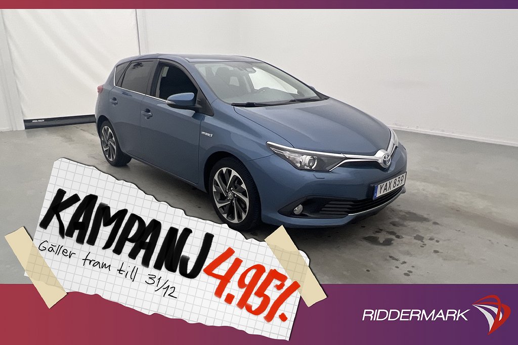 Toyota Auris Hybrid 136hk Active Plus Kamera 4,95% Ränta