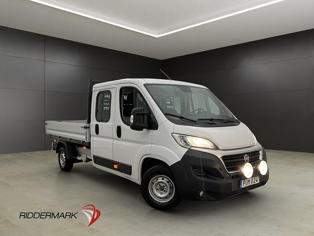 Fiat ducato Dubbelhytt FLAKBIL Värm 7-Sits Farthållare Moms