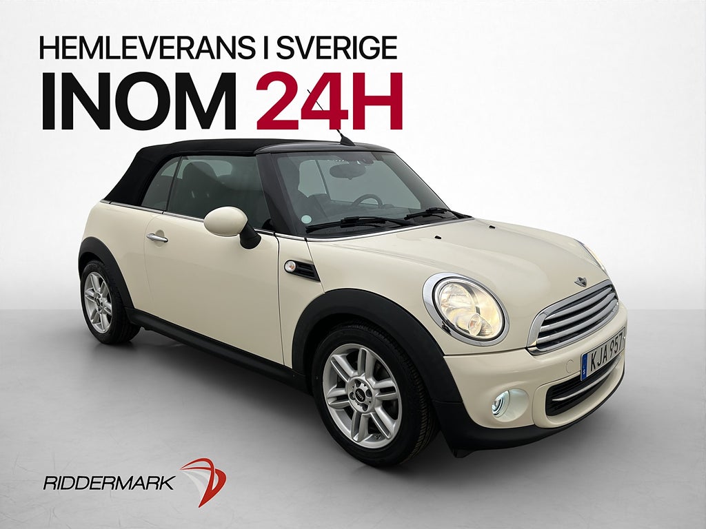 MINI Cooper Convertible 122hk Halvskinn Farthållare