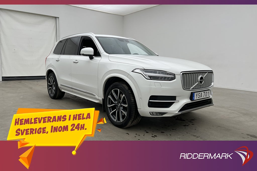 Volvo XC90 D5 AWD Inscription 7-sits Pano 360° HuD 235hk
